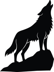 Howling Wolf Silhouette