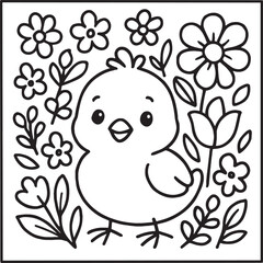 Cozy Moments Bold Line Coloring Page – Relaxing Hygge-Inspired Illustration