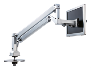  adjustable screen mount arm isolated on white background PNG, AI GENERATED