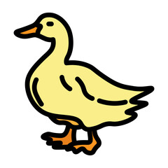 Duck Vector Filled Icon Design