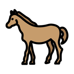 Horse Vector Filled Icon Design