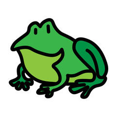 Farm Frog Vector Filled Icon Design