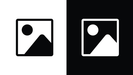 Simple image placeholder icon for website design