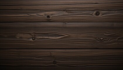 Fototapeta premium Dark brown wood grain with deep horizontal grooves and rich texture for a bold, rustic material background