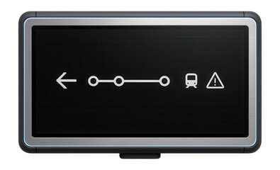 Wall-mounted digital display screen for route information