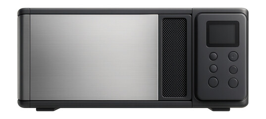 Rectangular air conditioning compressor with side-mounted control panel