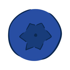 Blueberry in hand drawn style. Vector illustration isolated on white background