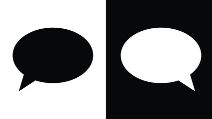 Black and white communication bubble graphics