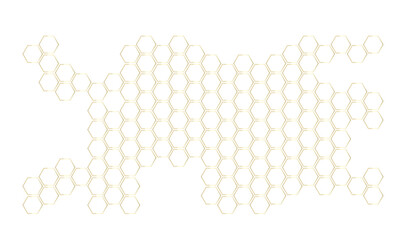 Honeycomb structure. Honey comb. Bee products in sketch style. Vector