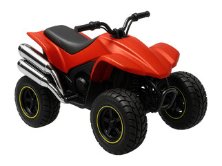 Recreational ATV with dual exhaust pipes and streamlined bodywork