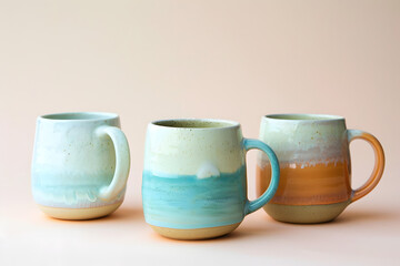 Handmade ceramic coffee mug with subtle glaze var