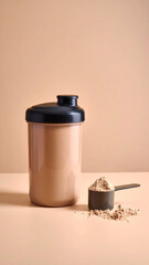 healthy protein cocktail on the table 