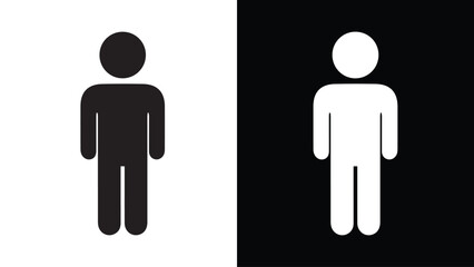 Gender neutral icon for public restroom on background