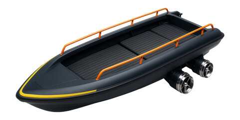 Amphibious assault boat with reinforced hull and twin propellers