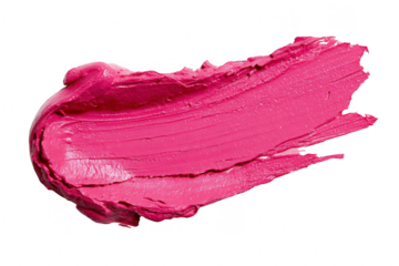 Vibrant pink lipstick smudge