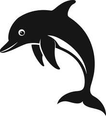 Dolphin Silhouette Graphic – Ocean Marine Animal Icon