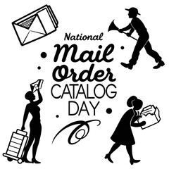 Obraz premium NATIONAL MAIL ORDER CATALOG DAY vector illustration