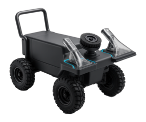 Multi-purpose utility vehicle with interchangeable cleaning attachments
