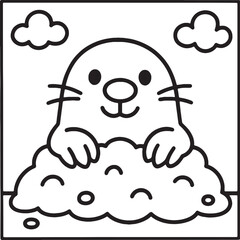 Cozy Moments Bold Line Coloring Page – Relaxing Hygge-Inspired Illustration