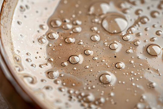 Smooth ceramic glaze surface with visible air bub