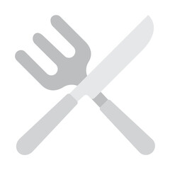 Knife and Fork Vector Flat Icon Design