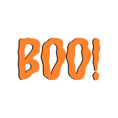 BOO text illustration of Halloween celebration concept,sublimation Png desifn