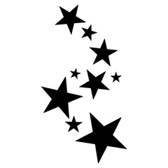  star illustration with stars pattern on a transparent png background