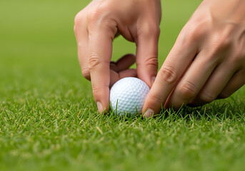 A Golfer's Moment: Retrieving the Ball