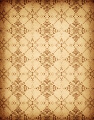 Antique paper with repeating floral design