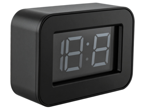 digital clock isolated on black