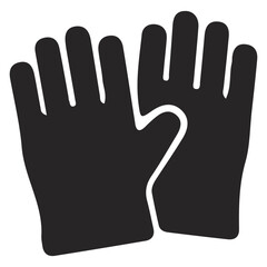 Obraz premium Hand Protector Sillouette Vector Isloated On White Background