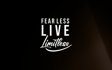 Inspirational typography highlighted against a dark backdrop, focusing on empowerment and limitless...