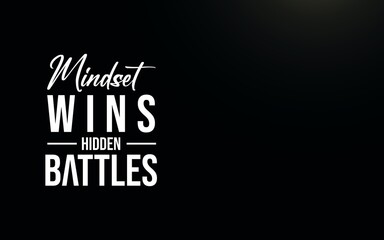 Inspirational text emphasizing the importance of inner mindset for overcoming life's challenges,...