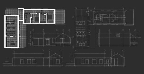 house project planning 3d illustration