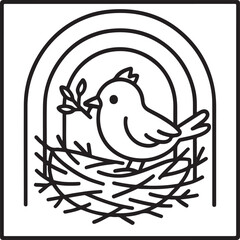 Cozy Moments Bold Line Coloring Page – Relaxing Hygge-Inspired Illustration