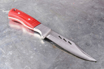 Knife made of Japanese stainless steel,  on an isolated background.