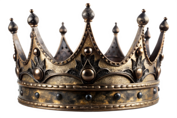 golden crown isolated on white background