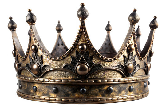 golden crown isolated on white background - Powered by Adobe