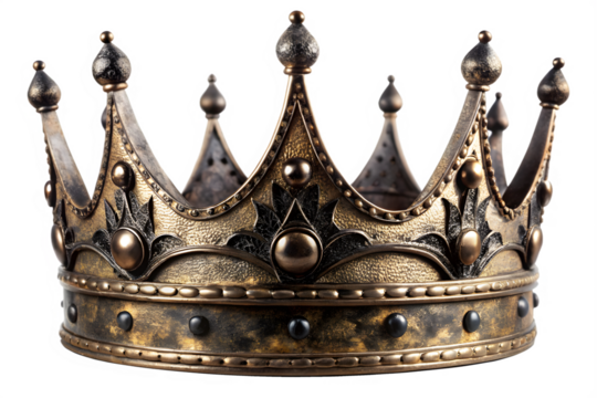 golden crown isolated on white background