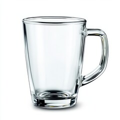 Clear Glass Mug with Elegant Handle Ideal for Hot or Cold Beverages in Modern Table Settings and Homes