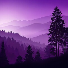 sunset in the mountains