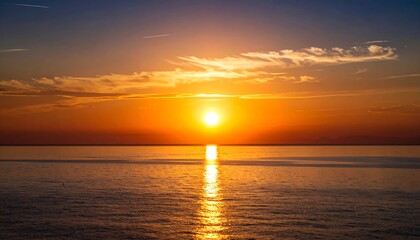 Dramatic sunset over tranquil water