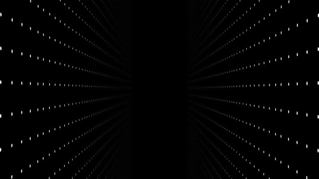 3D Dot Line Rotating on Z-Axis Looping Animation