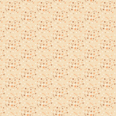 Seamless Monochrome Floral Backdrop Pattern With Hand Drawn Geometric In Retro Graceful Style. Trend Print For Textiles And Wallpaper On Isolated Background.