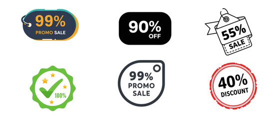 Obraz premium Retail Discount Labels Set