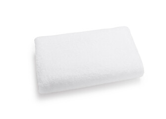 One folded terry towel isolated on white
