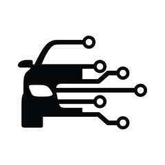 Smart Car Technology Vector Digital Automotive Innovation Icon
