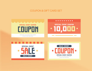 Obraz premium 쿠폰 상품권 티켓 오브젝트 03 