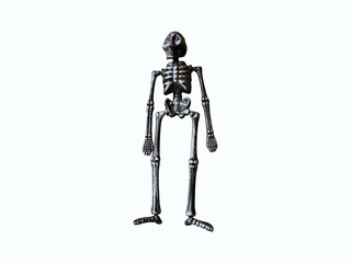 The white background in the picture is a black decorative bone skeleton made of good quality plastic. The black is a human body with bones in the body. Everything is used for decoration, assembly.
