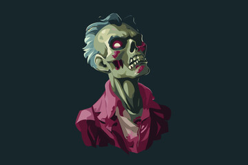 Scary Undead Zombie Illustration